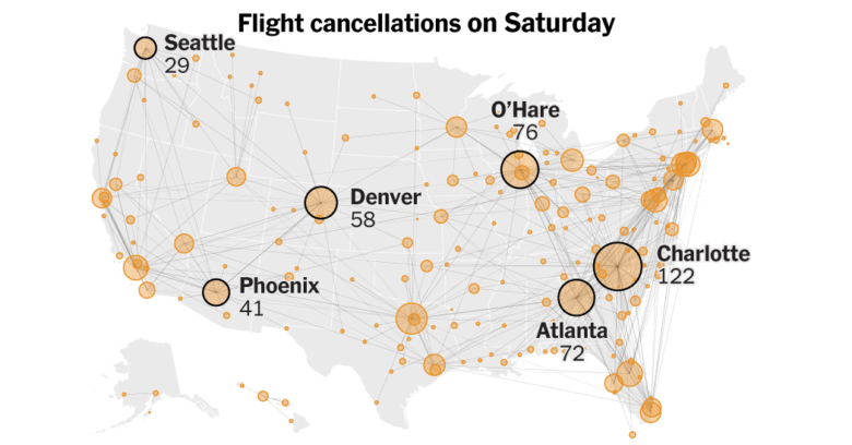 See Where Flights Have Been Canceled as Government Shutdown Drags On